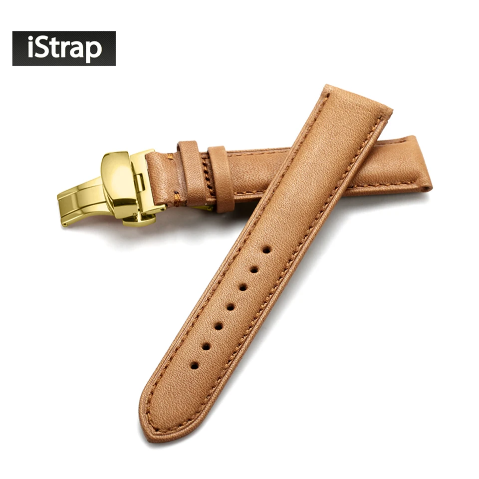 IStrap Новое поступление 18 мм 19 20 21 22 светильник коричневый винтажный ремешок для