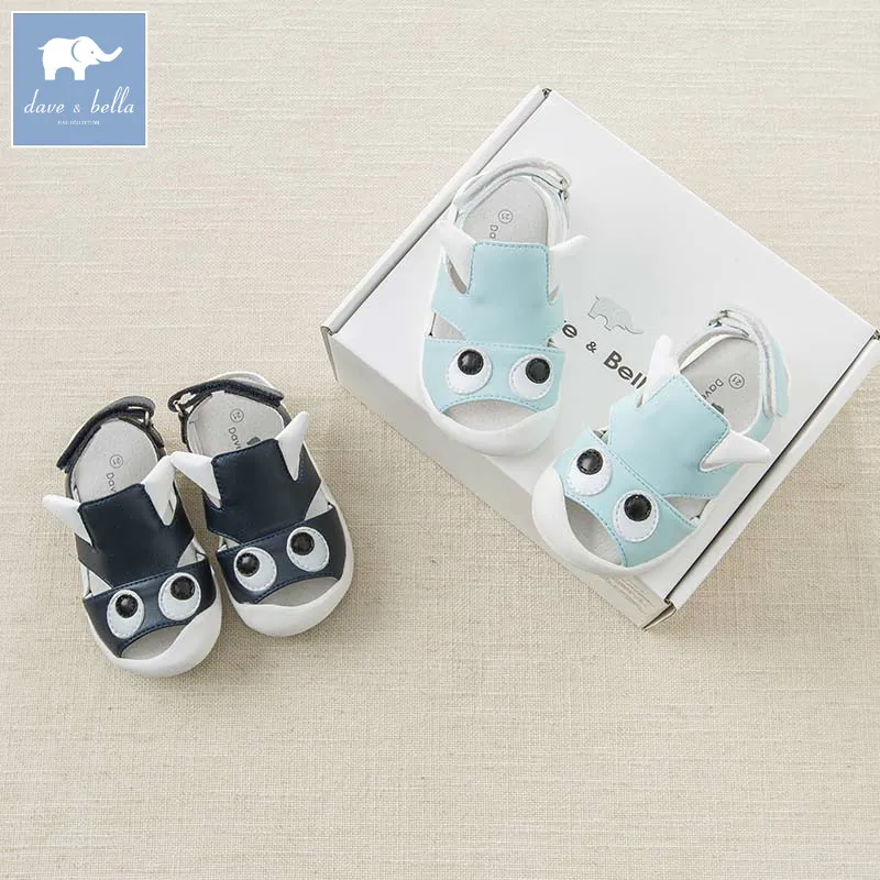 DB6756 Dave Bella летние детские сандалии для мальчиков и девочек genunine Кожаные