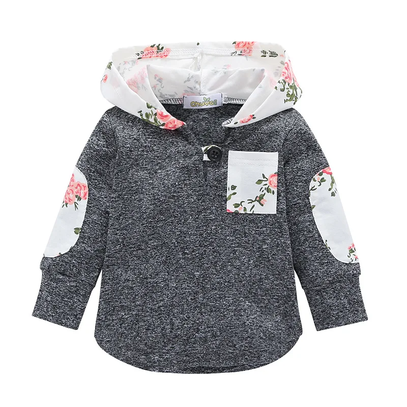 

2021 New Fashio Sweater Spring Autumn Fashion Baby Child Girl Clothes Boy Clothes Shirt Dark Gray Long-sleeved Cotton Thicken