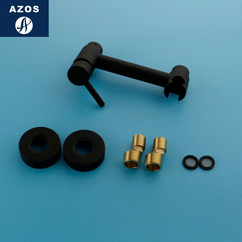 Azos Bidet Faucet Pressurized Sprinkler Head Brass Black Cold and Hot Switch Single Function Washing Machine Pet Bath Toilet Rou |