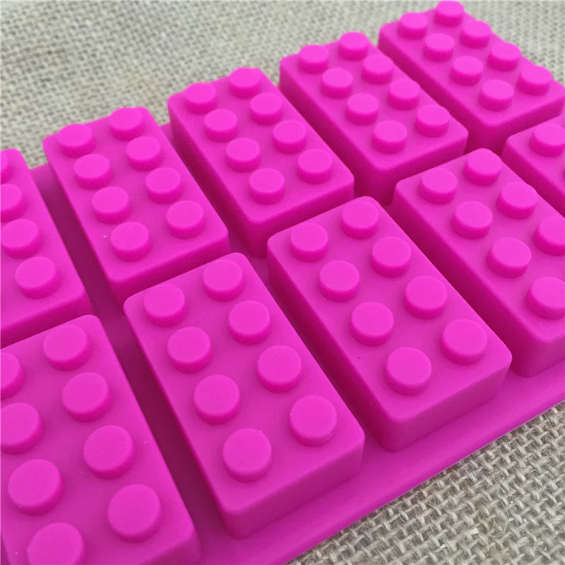 Мороженое кирпичных блоков в форме прямоугольной формы DIY Шоколад силиконовая