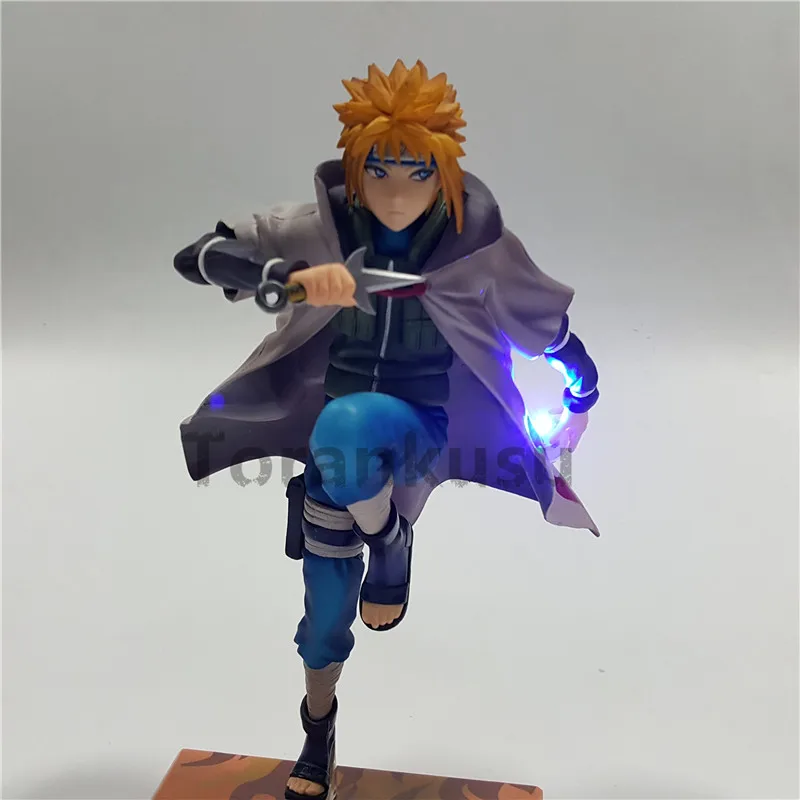 Наруто фигурка Namikaze Minato светодиодный светильник Rasengan модель игрушки Аниме Наруто Shippuden фигурка сасуке Узумаки Наруто 200 мм