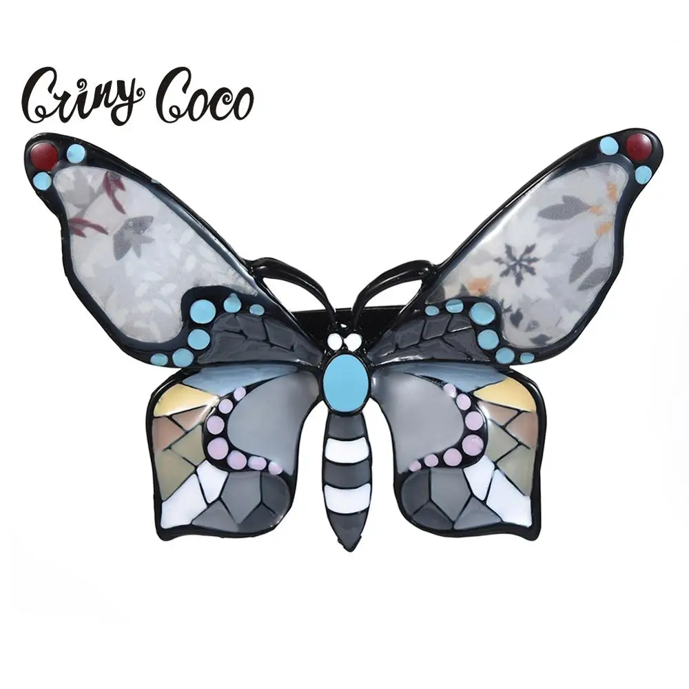 Брошь женская эмалированная в форме бабочки винтажном стиле|Броши| |