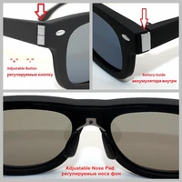 2018 original design sunglasses lcd polarized lenses electronic adjustable transmittance with liquid crystal tint sun lenses