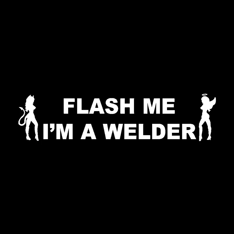 QYPF 18 см * 4 3 Fun Flash Me I'm A Welder модная виниловая наклейка на окна автомобиля черный