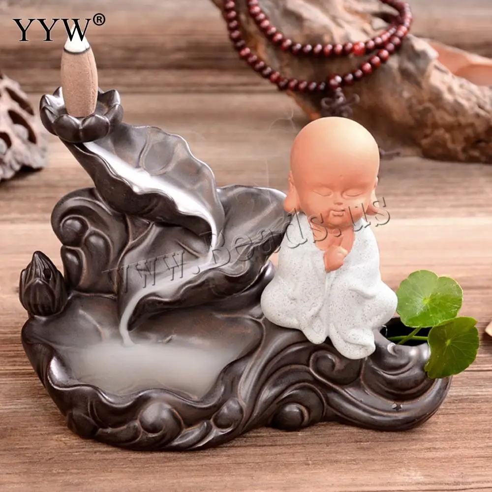 Горелка для благовоний с обратным потоком Будды держатель Водопад курильница