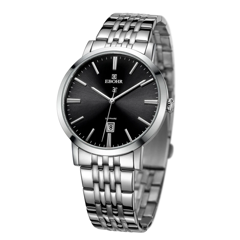 Бренд EBOHR роскошные механические успешные Мужские кварцевые часы мужские