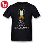 Футболка с надписью Keep Calm, Мужская футболка из 100 хлопка с принтом Kerbal Space Program, лето размера плюс г., футболки с коротким рукавом г.