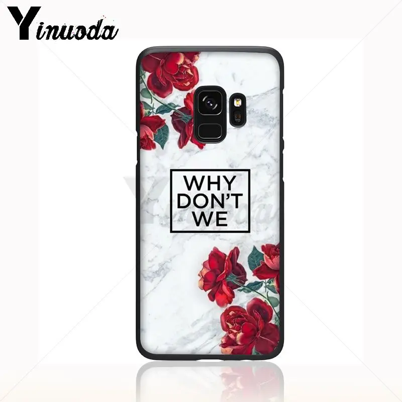 Чехол под мрамор Yinuoda Red Rose Power Girl черный мягкий чехол для телефона Samsung Galaxy s7 s10lite s9