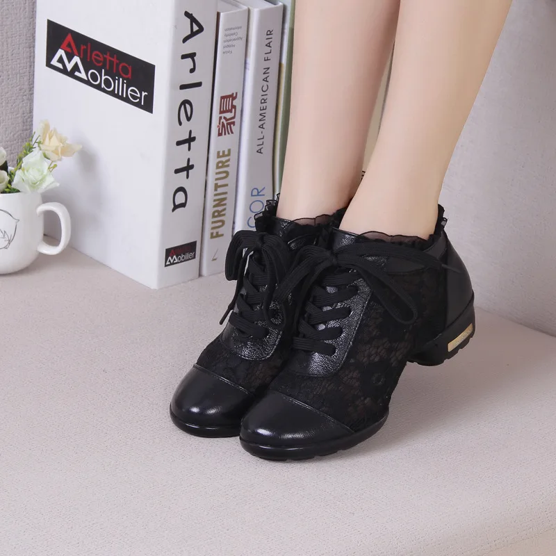 Кроссовки женские сетчатые дышащие мягкая подошва для бальных танцев|modern dance