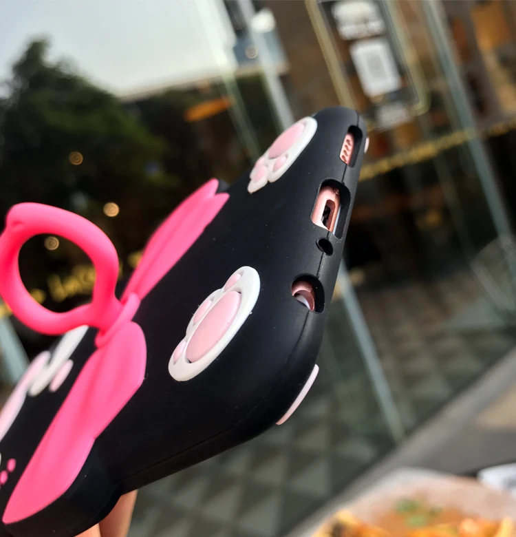 Fashion 3D Cartoon Ring cat Silicone case for OPPO R11Cute cover R11 PLUS |
