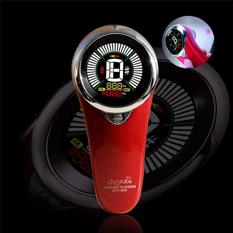 Cherub Dt-20 Infrared Drum Tuner Usb Rechargeable Color Lcd Display Mic Mode |