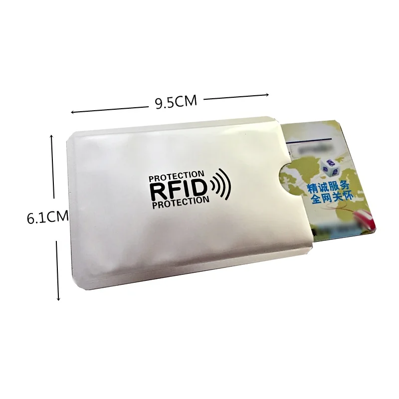 1 шт. алюминиевый Анти Rfid считыватель блокирующий держатель для банковской кредитной карты Защита Rfid считыватель карт металлический кредитный держатель для карт H039