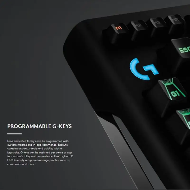 Механическая игровая клавиатура logitech G910 Orion Spark RGB 9 программируемый ключ для Windows 7/MacOS X 10 Проводная Механическая клавиатура