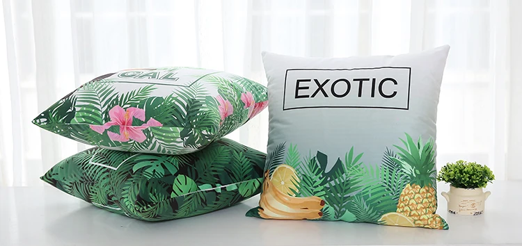 Тропический рай экзотический фон наволочка для подушки растения цветок ананас