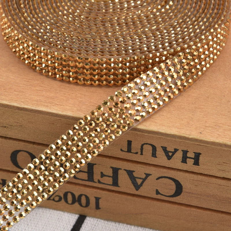 5 ярдов/лот Утюг на смоляные стразы отделкой исправление кристалл горного