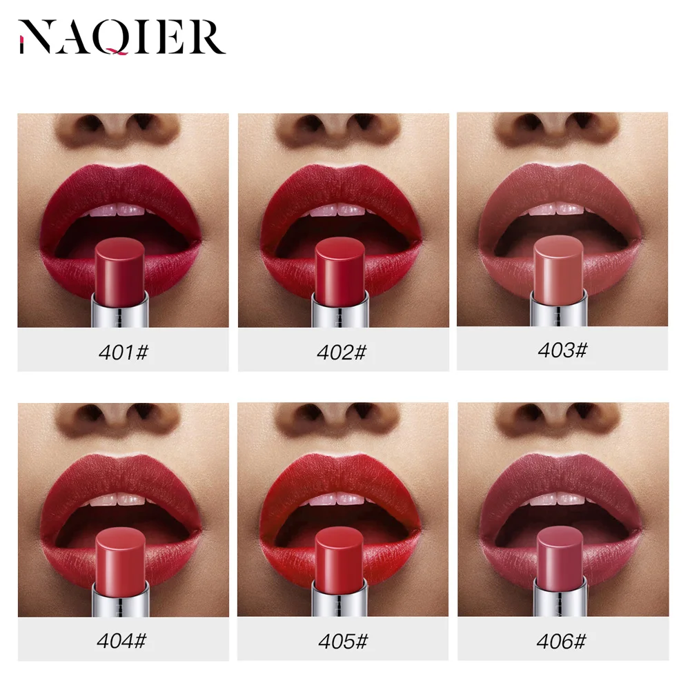 NAQIER 6 видов цветов матовая губная помада водостойкие стойкие гладкие губные