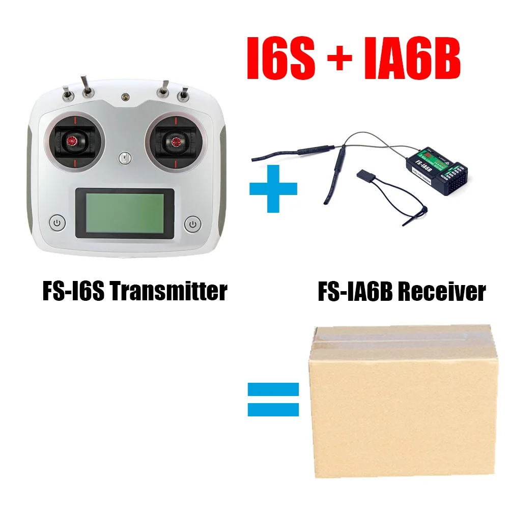 С сменным режимом Подарочный FS-I6S FS I6S Flysky 10CH 2,4G RC Квадрокоптер передатчик контроллер набор w/приемник FS-iA6B или FS-IA10B - Цвет: White IA6B No Box