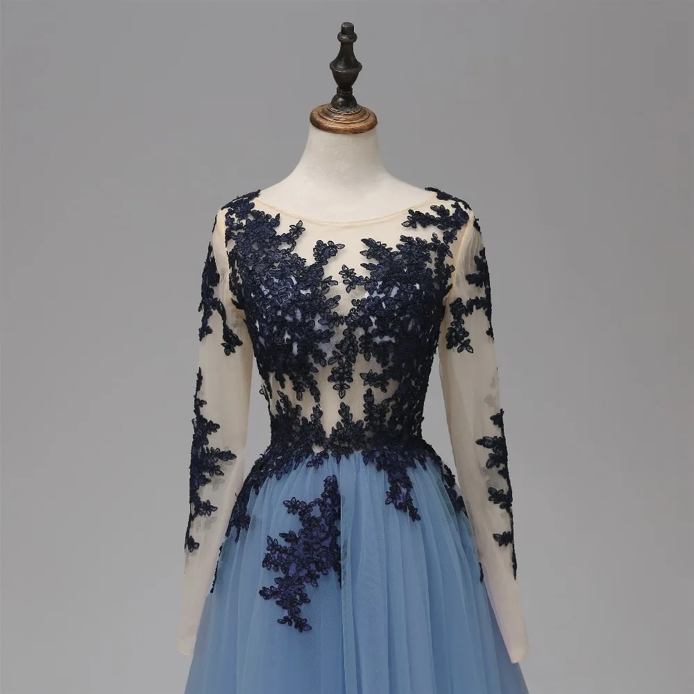 Женское вечернее платье до пола длинное кружевное Тюлевое для выпускного вечера