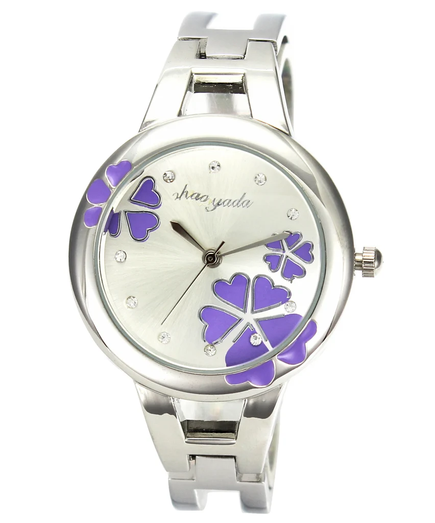 Женский модный четырехлистник на удачу цветок клевера браслет часы женские