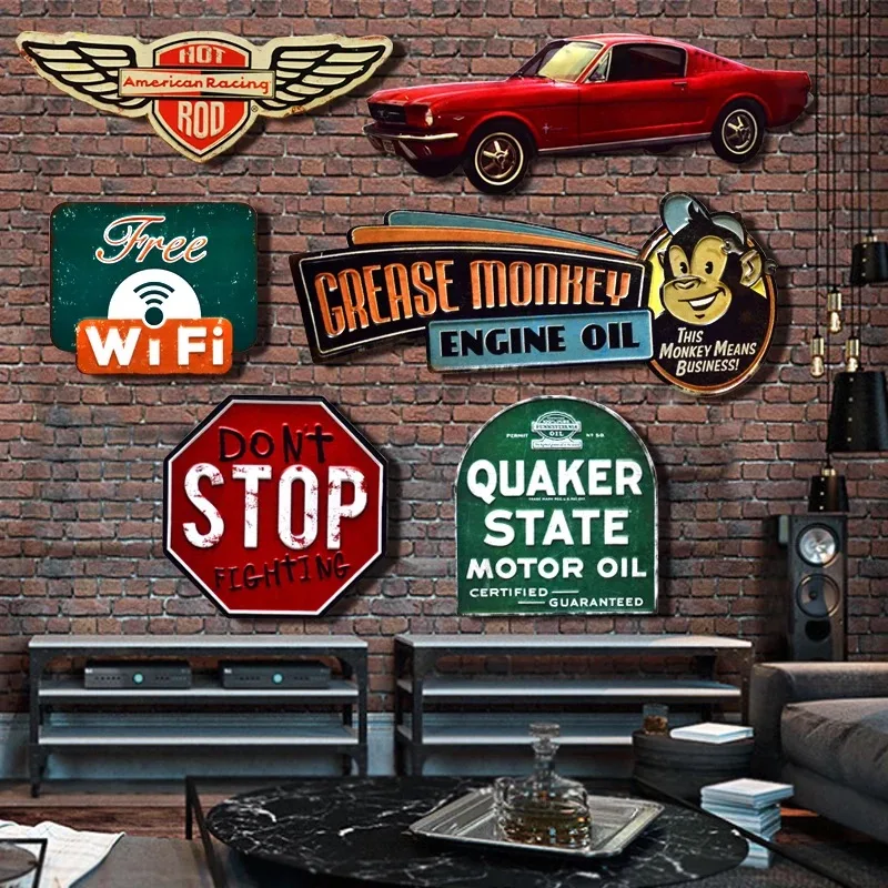 Неправильный оттенок винтажная Оловянная металлическая табличка для бара паба