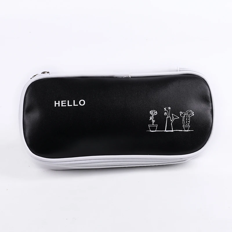 Пенал большой емкости из искусственной кожи для мальчиков и девочек милый чехол