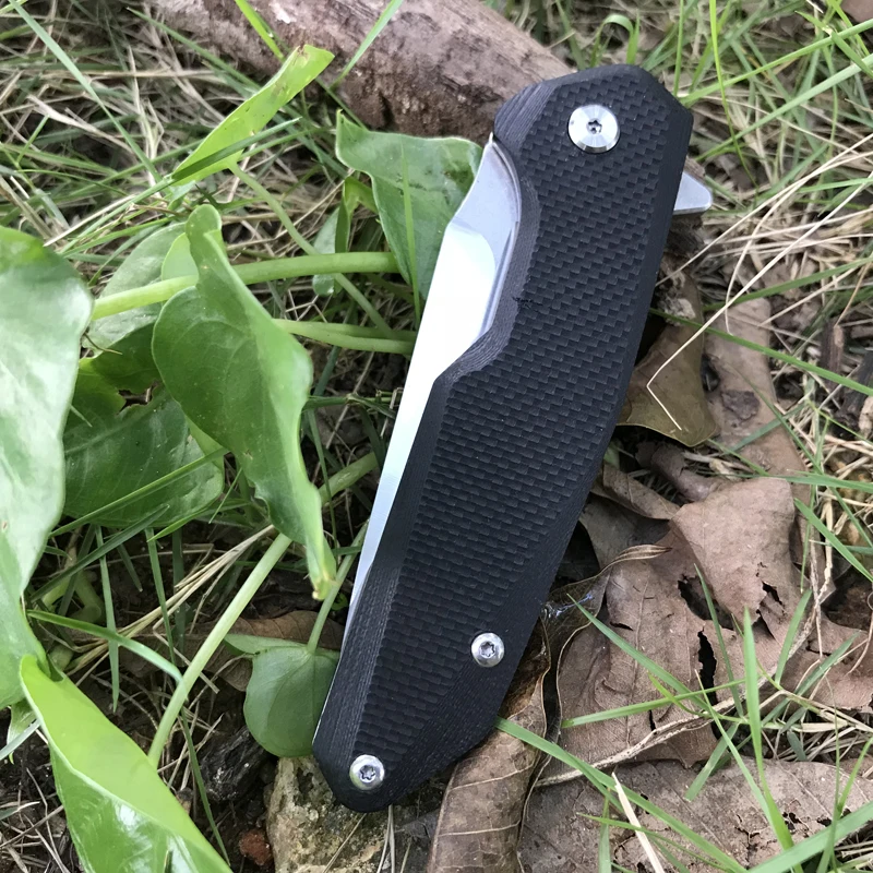 Тактический складной нож для выживания 8Cr18Mov Сталь G10 Ручка наружный рукав EDC
