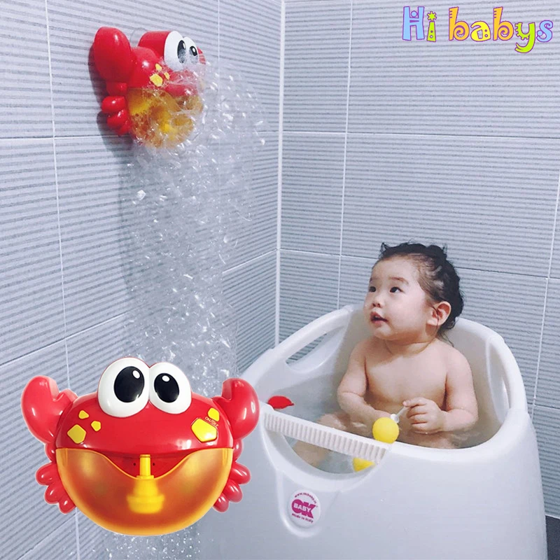 Детские игрушки для ванной пузырь Краб для ванной автоматические Bubble Maker для детей для ванной, бассейна плавательный машина для производства мыла Музыка воды кит потяните игрушки