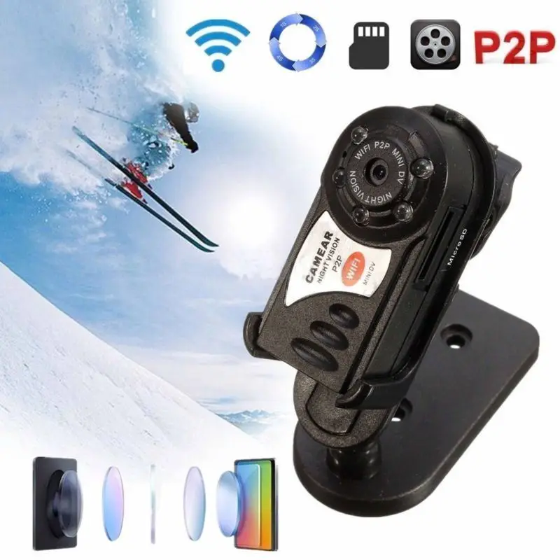 

8GB Card+Mini Wifi Sport Camcorder Video Wireless Recorder DV Camera Cam Night Vision