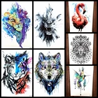 Временная татуировка King of Lion, индийская Этническая водостойкая поддельная флеш-тату-наклейка для мужской боди-арт, Женская татуировка на руку, Сфинкс