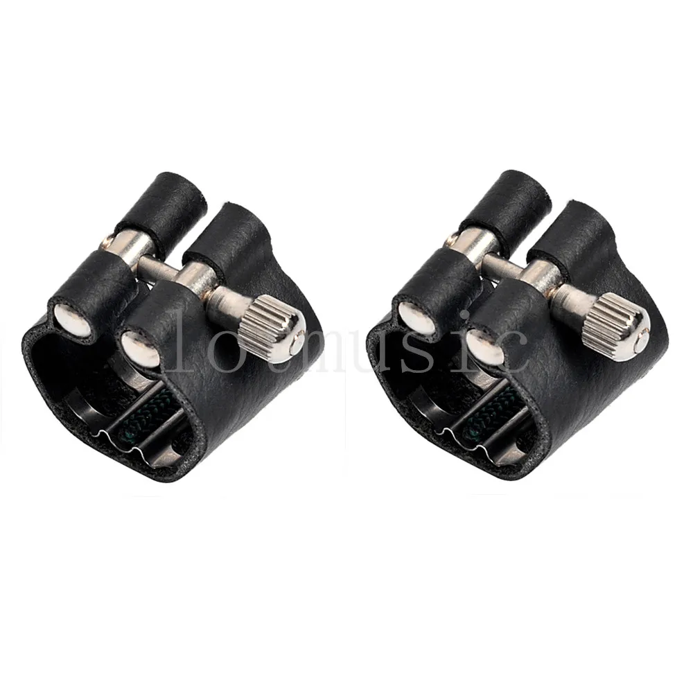 

Mouthpiece Ligature w/Fattener for Tenor Sax Saxophone Parts Black Pack of 2