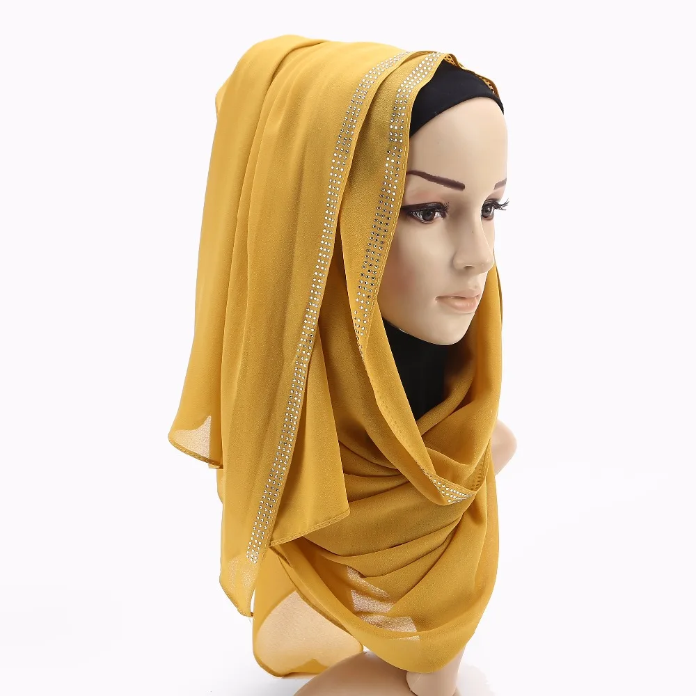 Женский простой пузырь шифон шарф обёрточная бумага блестящие чашки цепь с