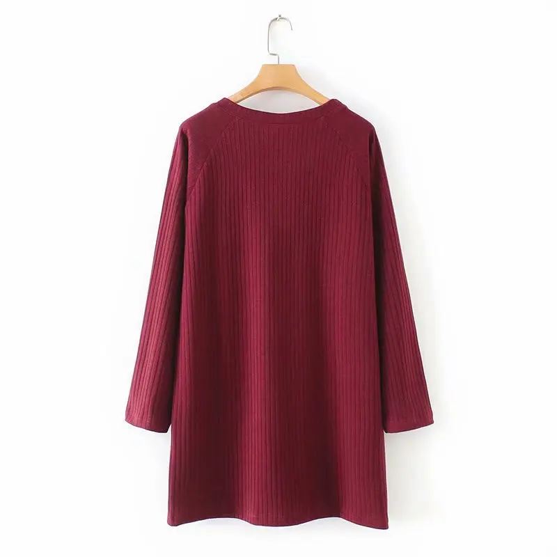 

Women Spring T Shirt Ladies Long Sleeve Undershirt Female Asymmetric Hem Stripe Tops Plus Size Loose Fashion Casual B1-18027