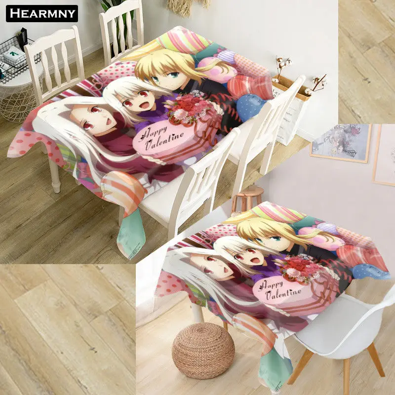 

HEARMNY Fate Zero Tablecloth 3D Oxford Fabric Square/Rectangular Dust-proof Table Cover For Party Home Decor TV Covers