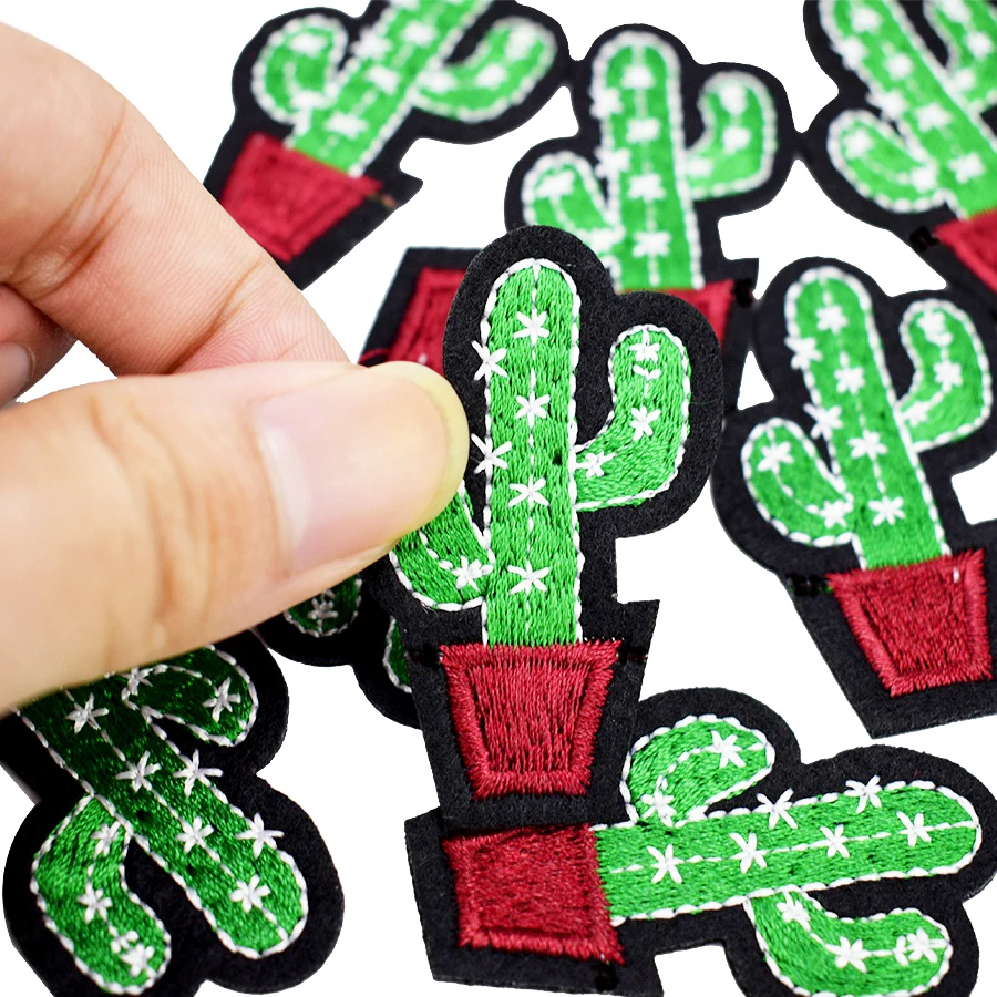 10 шт. вышитая аппликация в виде кактуса|patch badge|badges for clothingcactus patch |