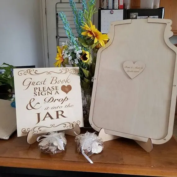 Персонализированные Свадебные стеклянная банка с завинчивающейся крышкой