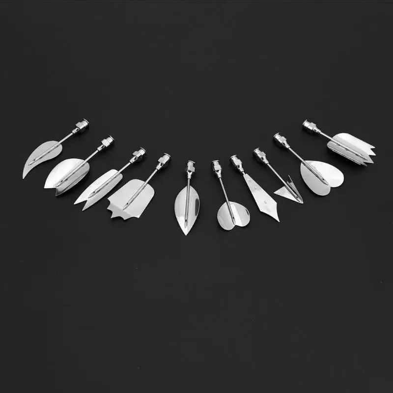 11pcs/Set DIY Flower Cake Gelatin Jelly Pudding Art Needles Jello Icing Piping Nozzles Cake Decoration Tips Bakeware Syringe Too