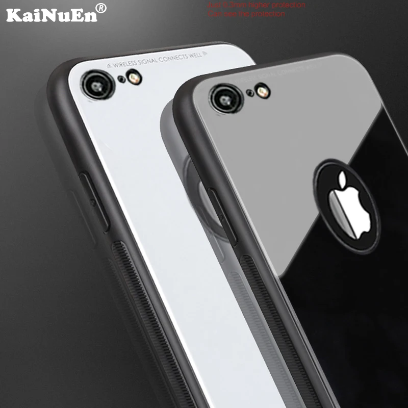KaiNuEn роскошный оригинальный стеклянный зеркальный чехол для телефона apple iphone 6 6s
