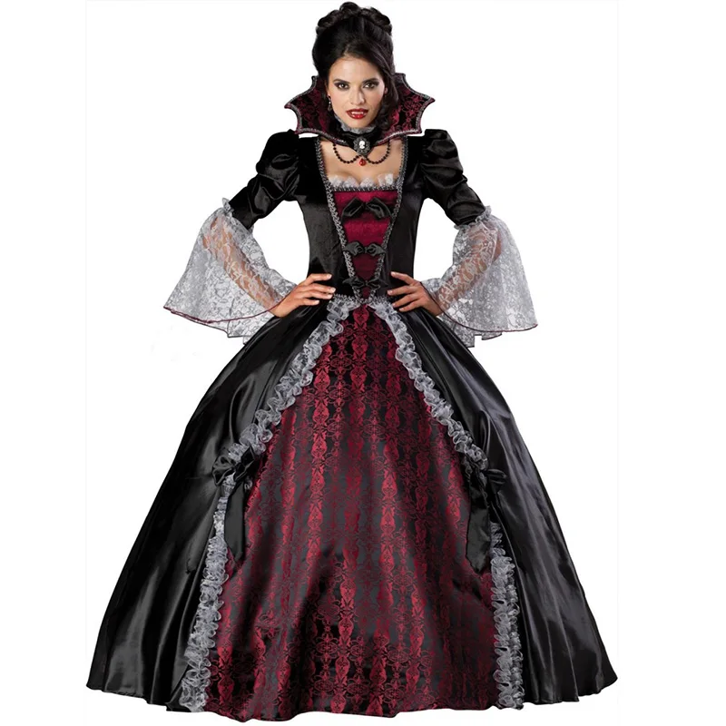 

Женский костюм для Хэллоуина M, L, XL, черный, Devil, фэнтези, костюм вампира, W158817