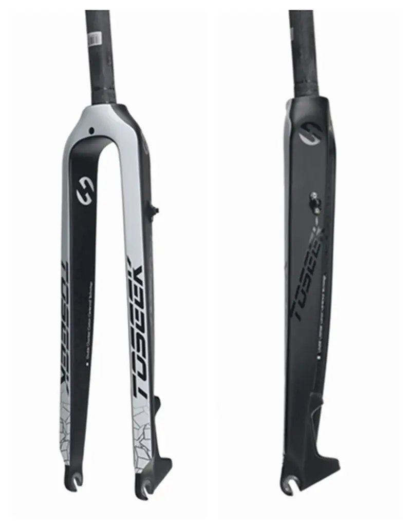 TOSEEK Велосипедная вилка из углеродного волокна Mtb 2" /27,5"/2" коническая вилка для горного велосипеда, дисковый тормоз, запчасти для велосипеда черного и белого цвета