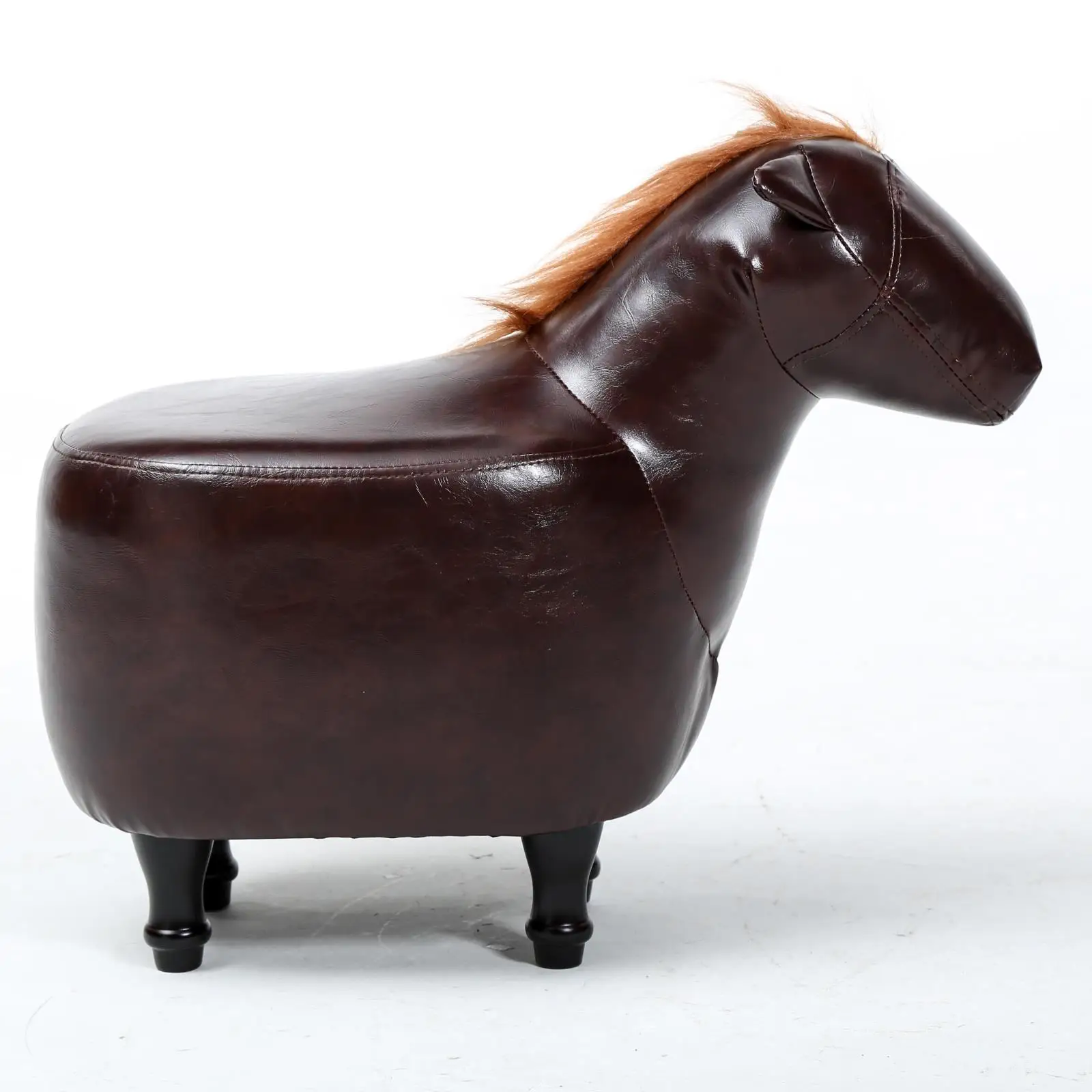 light brown Pouf Poire табуреты твердый деревянный диван табурет лошадь сидя Пирс оригинальная мебель зал одежда обувь из синтетической кожи современный - Цвет: light brown