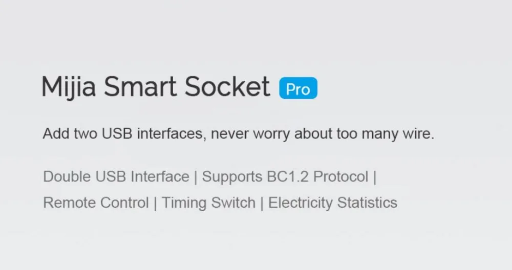 Xiaomi mi jia Smart mi основное гнездо обновленная версия, с 2 USB интерфейсом/BC1.2 Быстрая зарядка для xiaomi комплекты умного дома