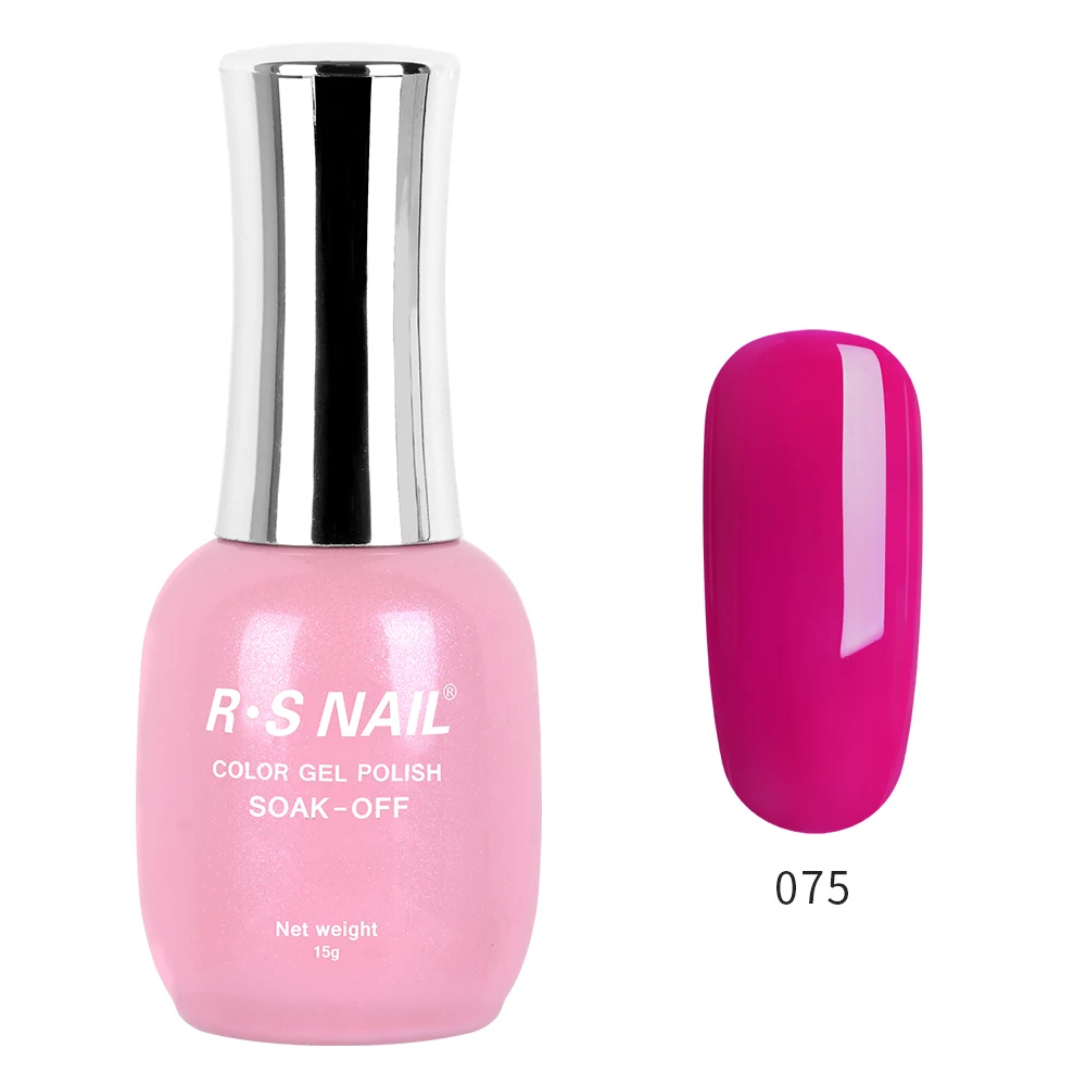 RS NAIL Новая серия Гель-лак для ногтей УФ светодиодный Гель-лак 120 цветов Гель-лак профессиональный маникюрный набор гель-лаков 15 мл - Цвет: 075