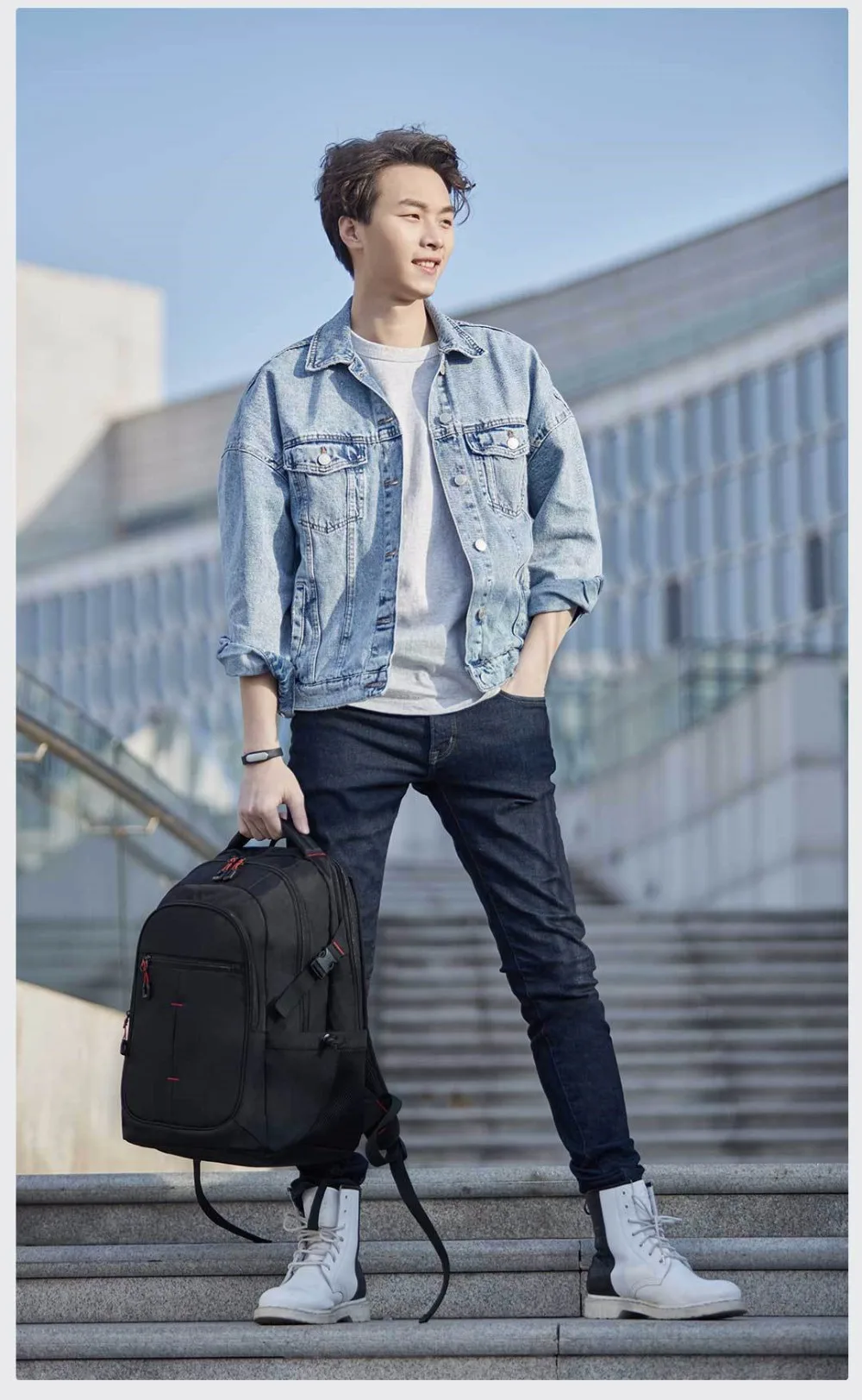 Xiaomi UREVO 25L большой емкости мужской рюкзак для мужчин 15 дюймов компьютер с сенсорным экраном монитора Водонепроницаемая дорожная сумка мешок многофункциональный рюкзак ba