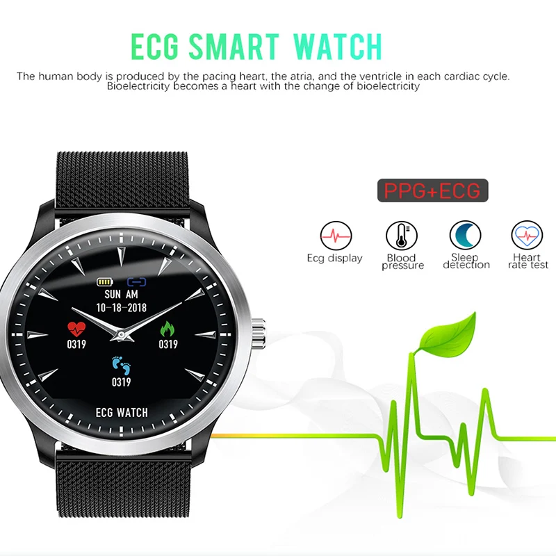 SeenDa ЭКГ PPG Смарт-часы фитнес-трекер монитор сердечного ритма Android IOS Smartwatch OLED цветной экран Smartwatch