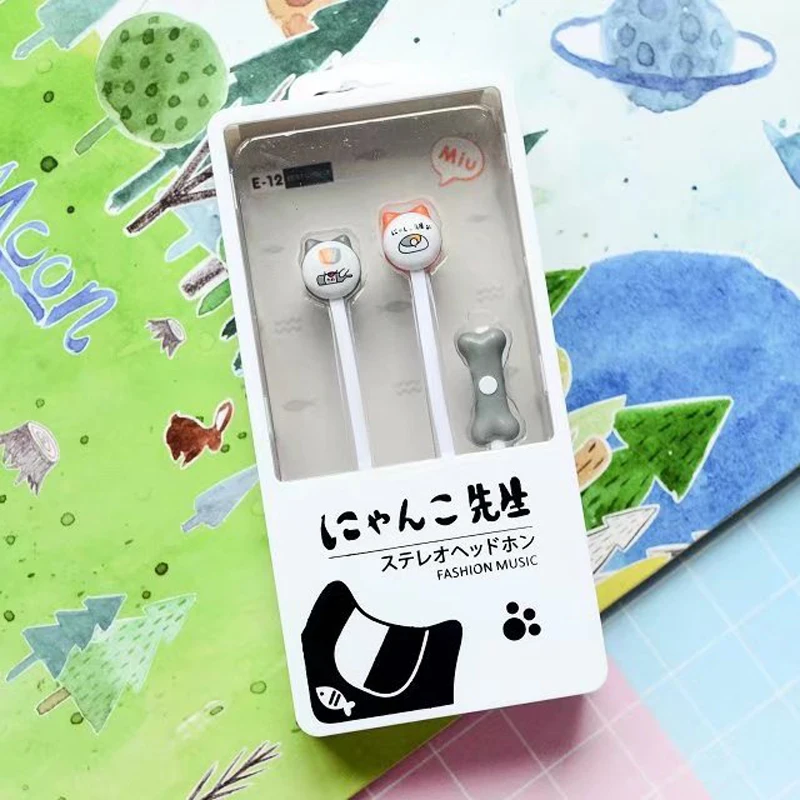 Little Cat Мини 3.5 мм вкладыши стерео звук Наушники с микрофоном для телефона MP3 MP4 iPhone