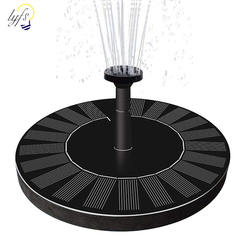 1.4W Round Shaped Solar Fountain Water Floating Fountain Pump Outdoor Bird Bath Fountain Pool Pump For Pond Garden Decoration