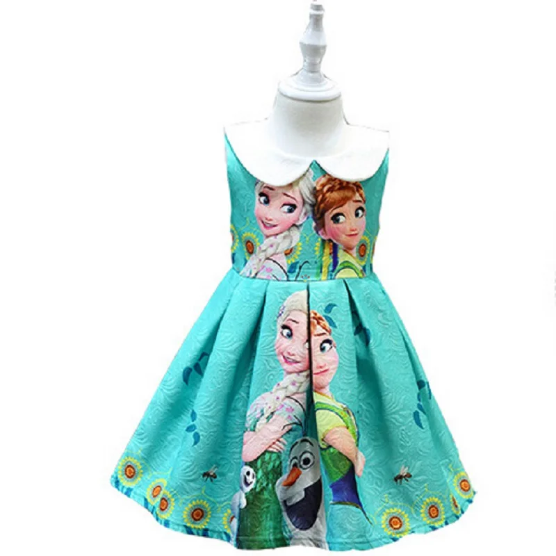 Good quality hot 2017 Elsa and Sophia Baby Girl Dress Cartoon Summer Costumes For Girls Party Kids Dresses Children | Детская одежда и
