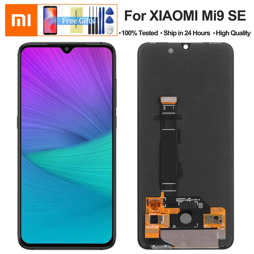 Супер AMOLED lcd для Xiaomi Mi 9 SE lcd дисплей кодирующий преобразователь сенсорного экрана в сборе сменный дисплей для Xiaomi Mi 9 SE lcd