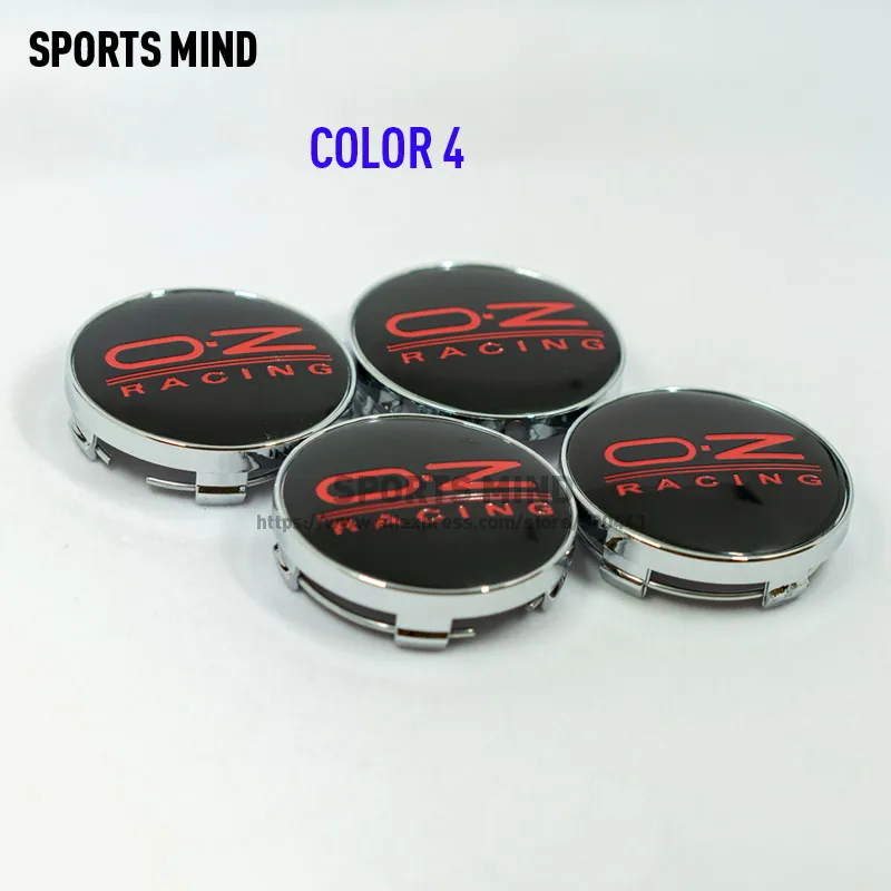 COLOR 4 4 шт./лот 14 видов цветов 60 мм OZ Racing Центральная втулка колеса автомобиля Кепки, футболка с принтом "автомобиль" эмблема значок Логотип центра колеса Кепки Этикетка автомобилей Средства для укладки волос - Цвет: COLOR 4